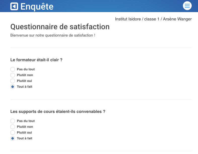 page enquête page enquête